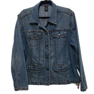 VTG Venezia Denim Jacket Jean Shacket Rustic Rodeo Plus Size 18/20